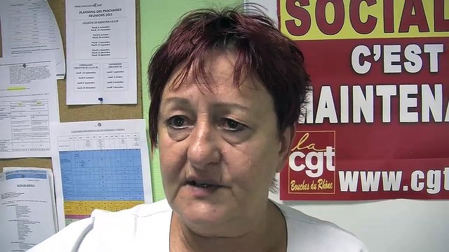 Josy Capozzi, représentante CGT du Centre Hospitalier de Martigues