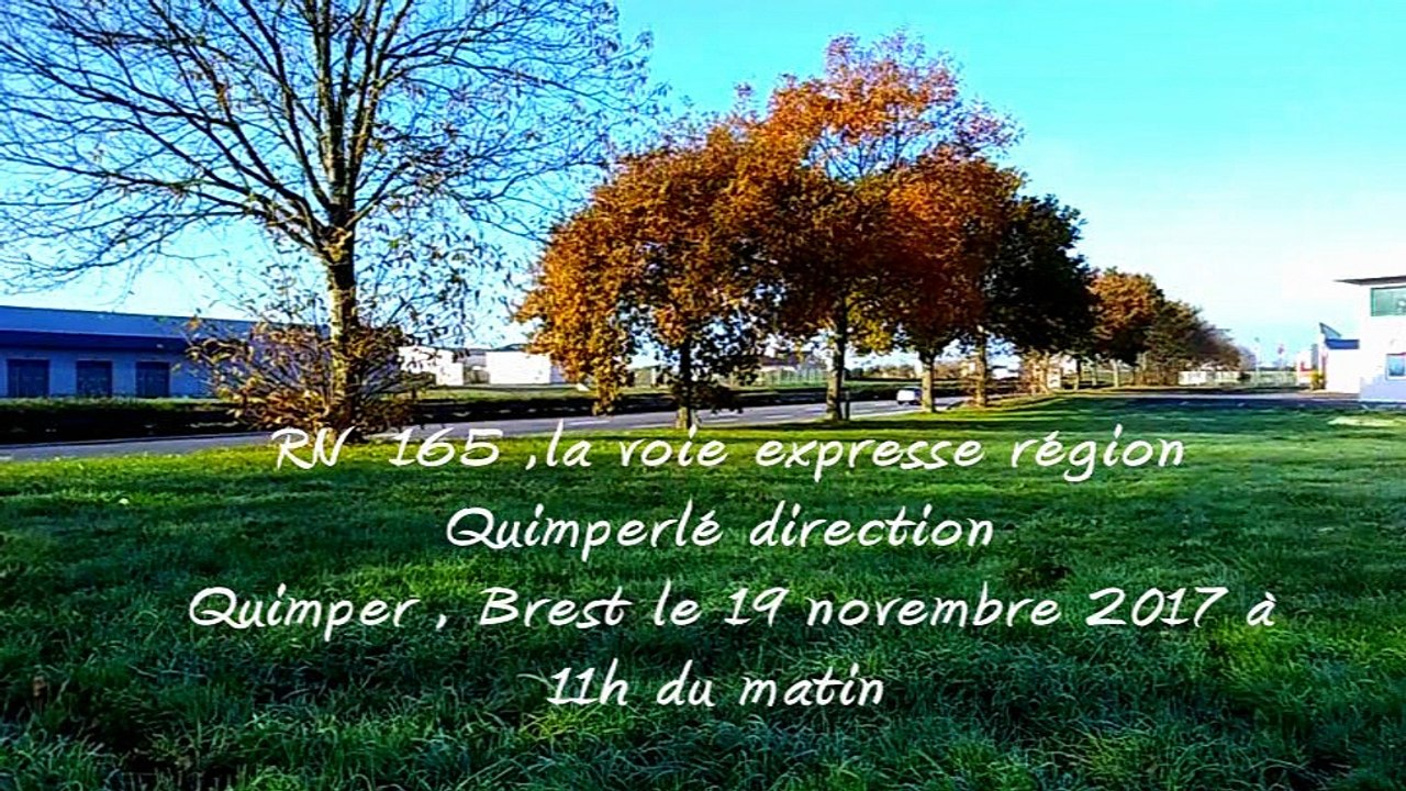RN  165 ,la voie express région Quimperlé direction  Quimper , Brest le 19 novembre 2017 à 11h du matin   