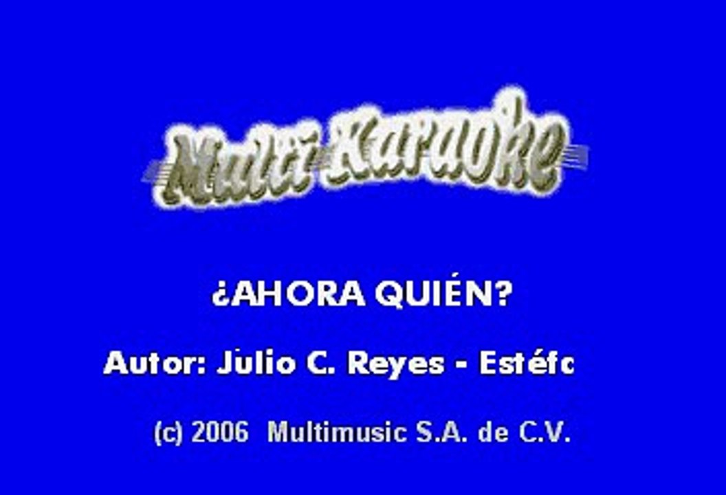 Isabela - Ahora Quien (Karaoke)