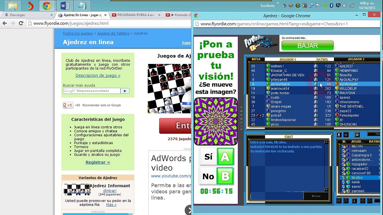 PROGRAMA AJEDREZ RYBKA 4 ESPAÑOL
