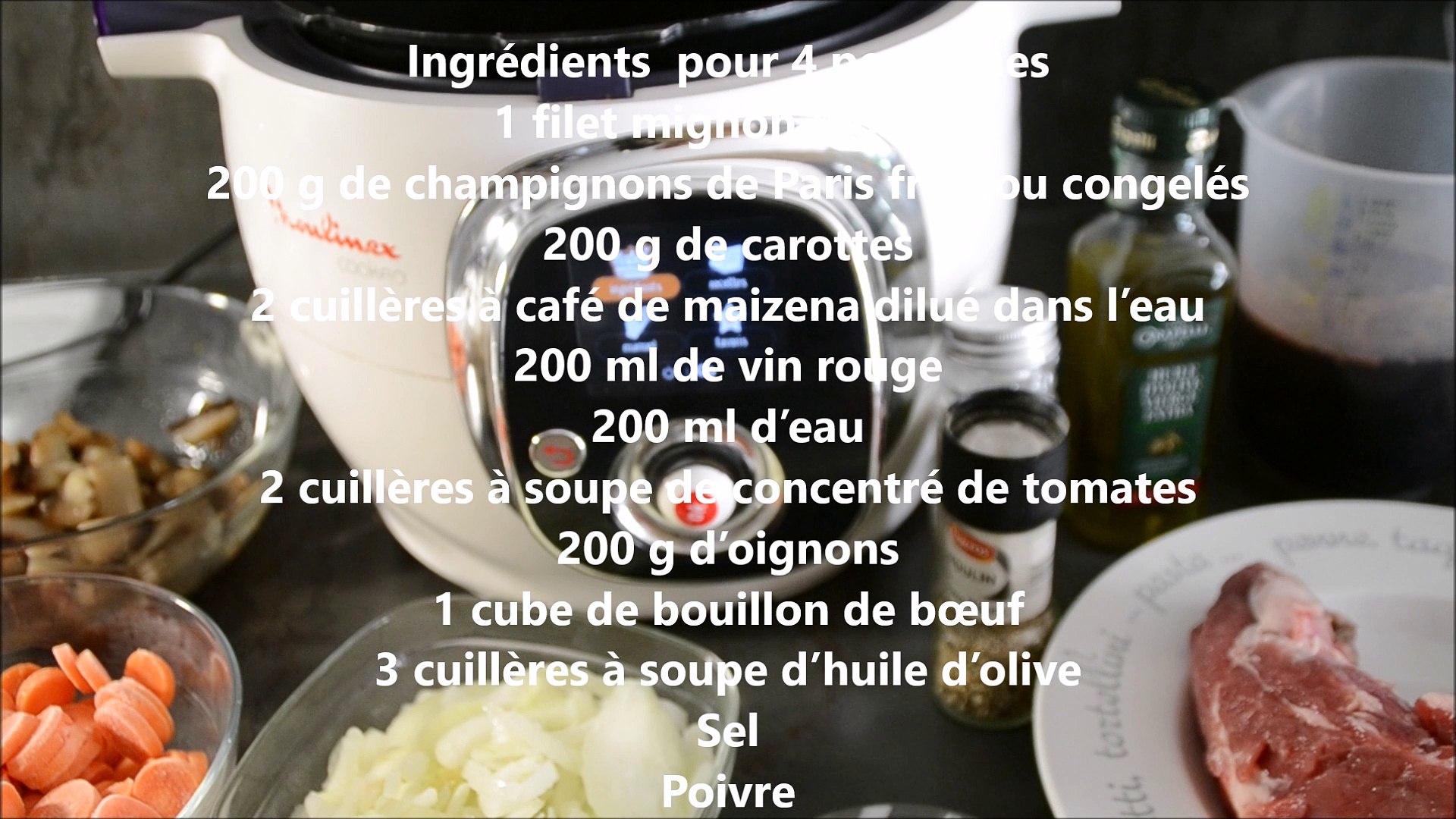 Filet Mignon Porc Bourguignon Cookeo Video Dailymotion