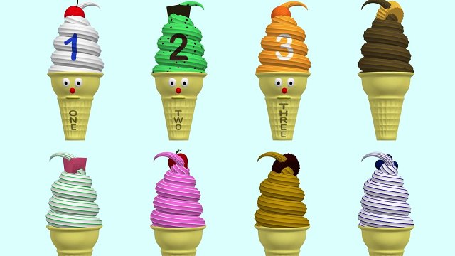 Learn Colors, Numbers, ABCs, Shapes with Crayons, Ice Cream Cones, Toy Phones, Trains & More