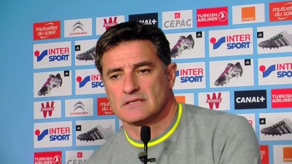 Michel explique que l'OM sera privé de 8 joueurs face à Guingamp