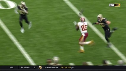 Kirk Cousins drops pinpoint pass to Vernon Davis for 36 yards