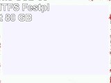 Bipra Externe USB 30 25635cm NTFS Festplatte Rot 80 GB
