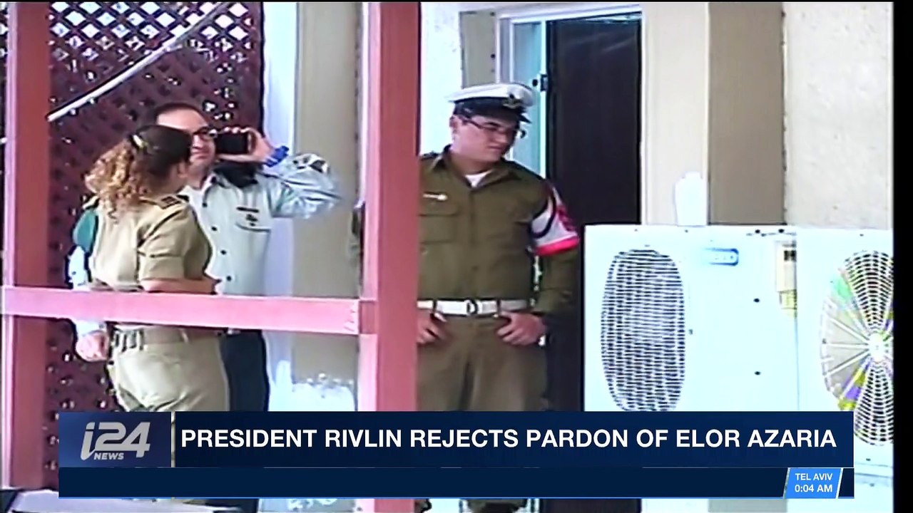 i24NEWS DESK  | President Rivlin rejects pardon of Elor Azaria |   Sunday, November 19th 2017