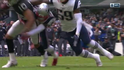 Patriots force Raiders fumble in red zone, Patrick Chung recovers
