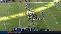 Oakland Raiders quarterback Derek Carr slings deep pass to tight end Jared Cook for 26 yards