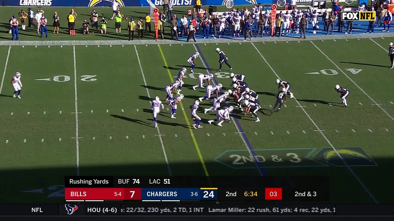 Los Angeles Chargers running back Melvin Gordon keeps the chains moving with 19-yard rush