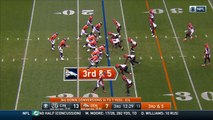 Denver Broncos running back Devontae Booker takes off for 21 yards on catch-and-run