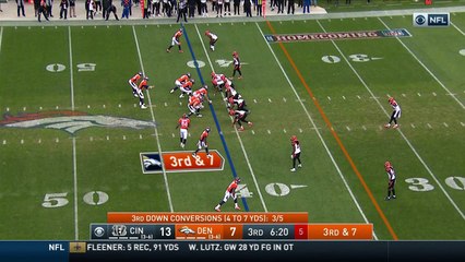 Télécharger la video: Denver Broncos wide receiver Demaryius Thomas gets his first catch of game in tight coverage