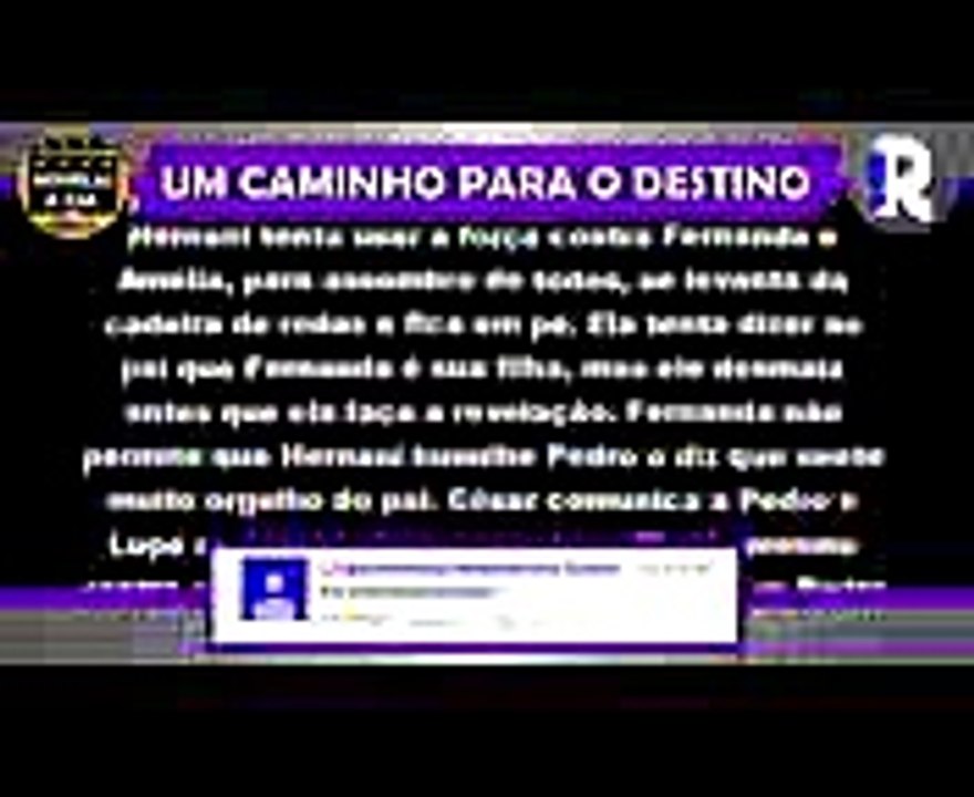 Um Caminho para o Destino 20112017 - Amélia descobre sobre Fernanda  Resumo 61
