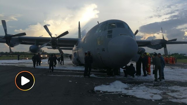 Video pesawat TUDM mendarat cemas tanpa tayar