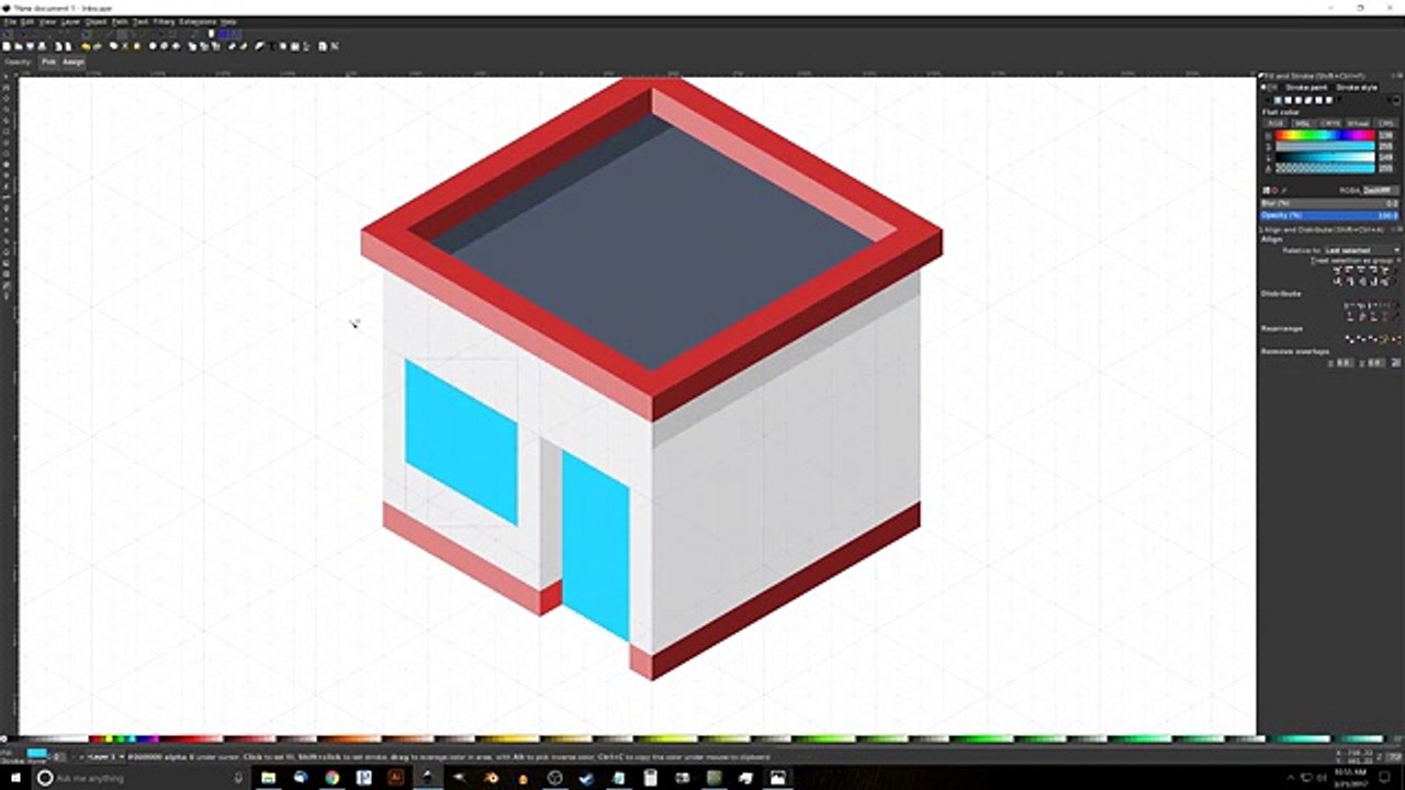 Inkscape Tutorial: Isometric Shop Icon