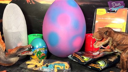 GIANT DINOSAUR EGG SURPRISE OPENING for kids - Indominus Rex T-Rex Jurassic World Transforming Eggs