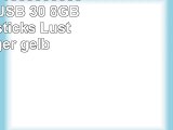 818Shop No15600030038 HiSpeed USB 30 8GB Speichersticks Lustiger Tiger gelb