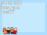 818Shop No15600020038 HiSpeed USB 30 8GB Speichersticks Panda Bär 3D weiß