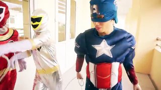 PowerRangersIRL - Power Rangers help Captain American - Power Rangers punish Venom   百獣戦隊ガオレンジャー