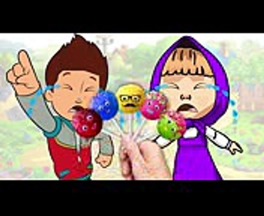 Baby Ryder and Masha Crying for Cake Pops Little Kids Learn Colors with Finger Family Song