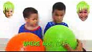 Funny brothers fight Bad baby crying! Bad kid pops his balloons! Learn colors finger & Johny song