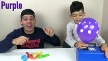 Funny Kid Pops Balloons with Colors Balloon Blowing Machine Kids _ Colours with Giant Balloons-cleQdTWcUH0
