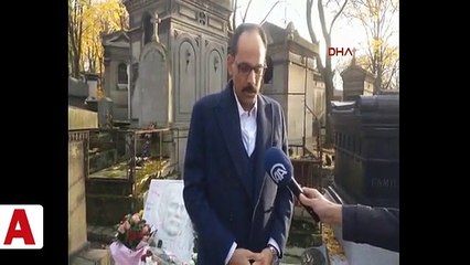 Cumhurbaşkanlığı Sözcüsü Kalın Ahmet Kaya'nın mezarını ziyaret etti