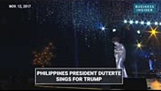 Philippines President Rodrigo Duterte Serenades Trump With A Love Song