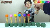 Learn Colors with Colorful Ice Cream Cones for Children, Toddlers and Babies _ Play Doh Colours Kids-vdk8gEl_H6Q