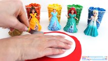 Play Doh M&M Candy Disney Princess Dresses Ariel Elsa Belle Magiclip * RainbowLearning