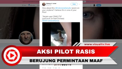 Pilot Garuda Rasis Meminta Maaf dan Diberikan Sanksi