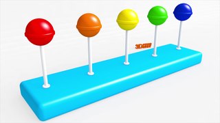 Learn Colors with 3D Lollipop for Kids Children - Learning Videos For Kids   3D Cartoon Baby