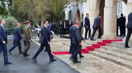 مراسم استقبال الرئيس عبد الفتاح السيسي في قصر الرئاسة القبرصي (1)