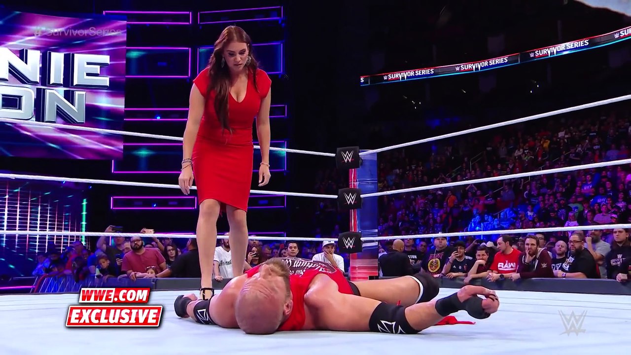 Stephanie McMahon tends to Triple H after a beatdown by Braun Strowman- Exclusive, Nov. 19, 2017 - YouTube
