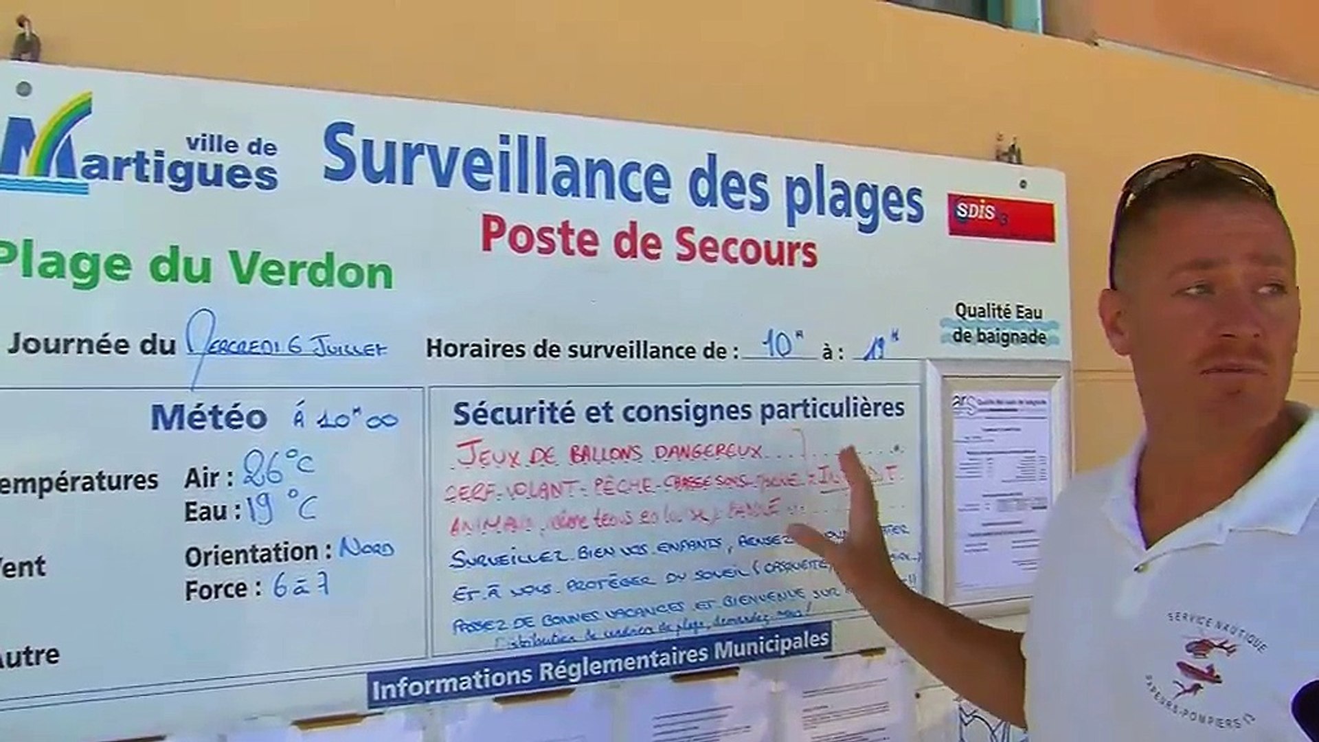 Itv Sergent Laporta Chef De Poste à La Plage Du Verdon