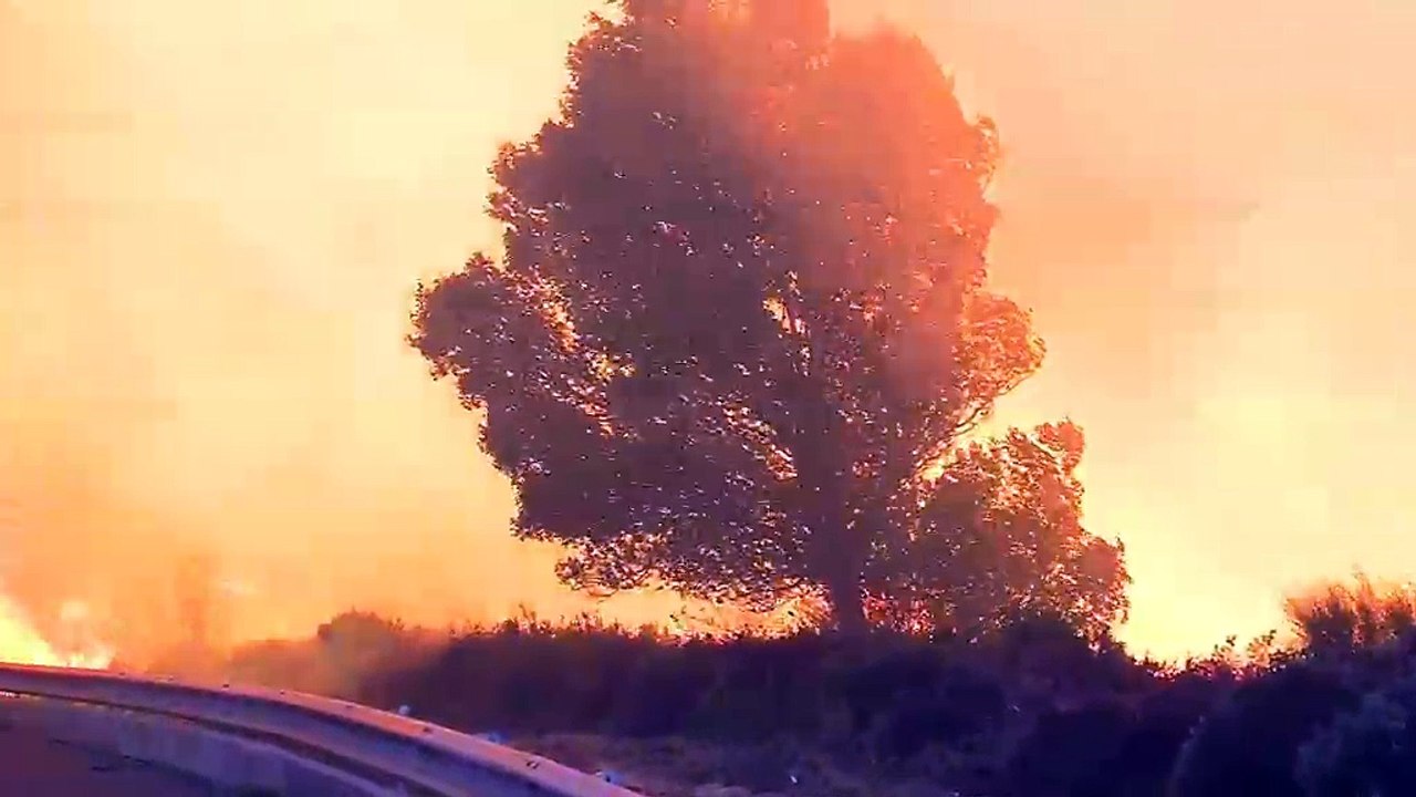 Feu de Rognac (au niveau de la D9 à Vitrolles mercredi soir)