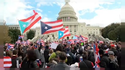 Miles de personas reclaman en Washington ayuda urgente para Puerto Rico
