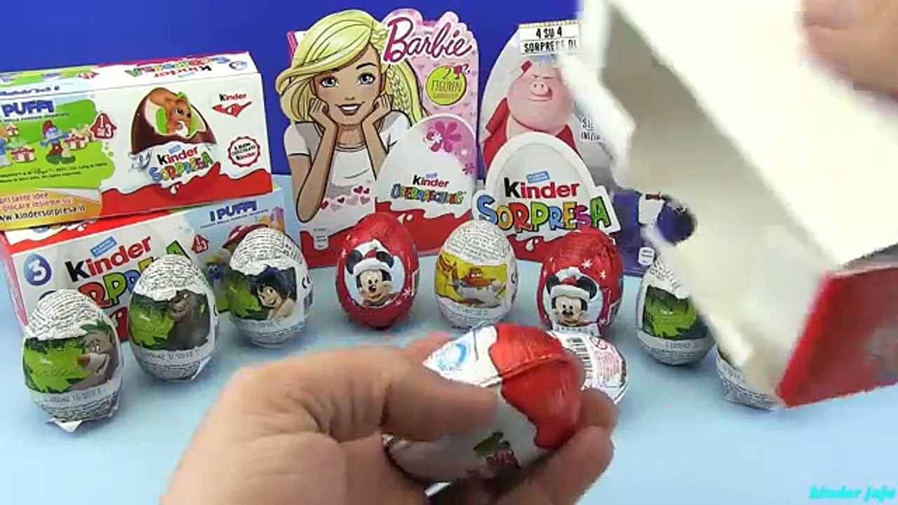 26 KINDER JAJA !!Miki Maus,Barbi,Strumfovi 26 Surprise Eggs Jajko Niespodzianka KINDER IGRACKE