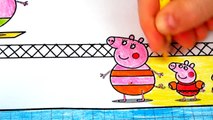 Peppa Pig Funny Sir George the Brave and other Coloring Book Pages Videos For Kids