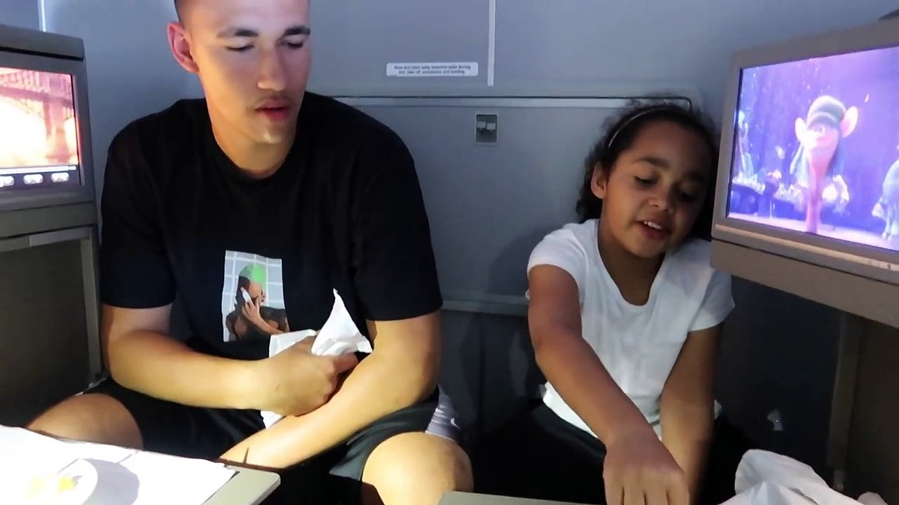 Real Food VS Gummy Food! Gross Giant Candy Challenge - Business Class Airplane Flight Edition
