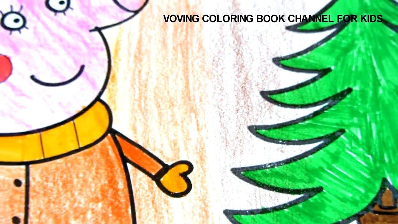 Peppa Pig Mummy Pig Christmas Coloring Book Pages Fun Coloring Video For Kids