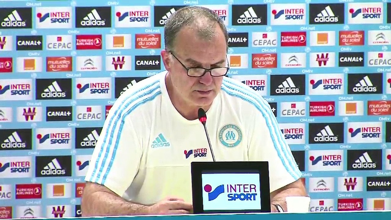 Marcelo Bielsa en conférence de presse hier soir au Vélodrome