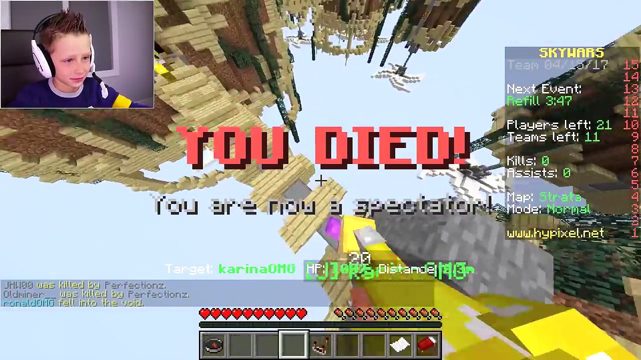 WINNING at the VERY END!!! Playing Minecraft with Karina