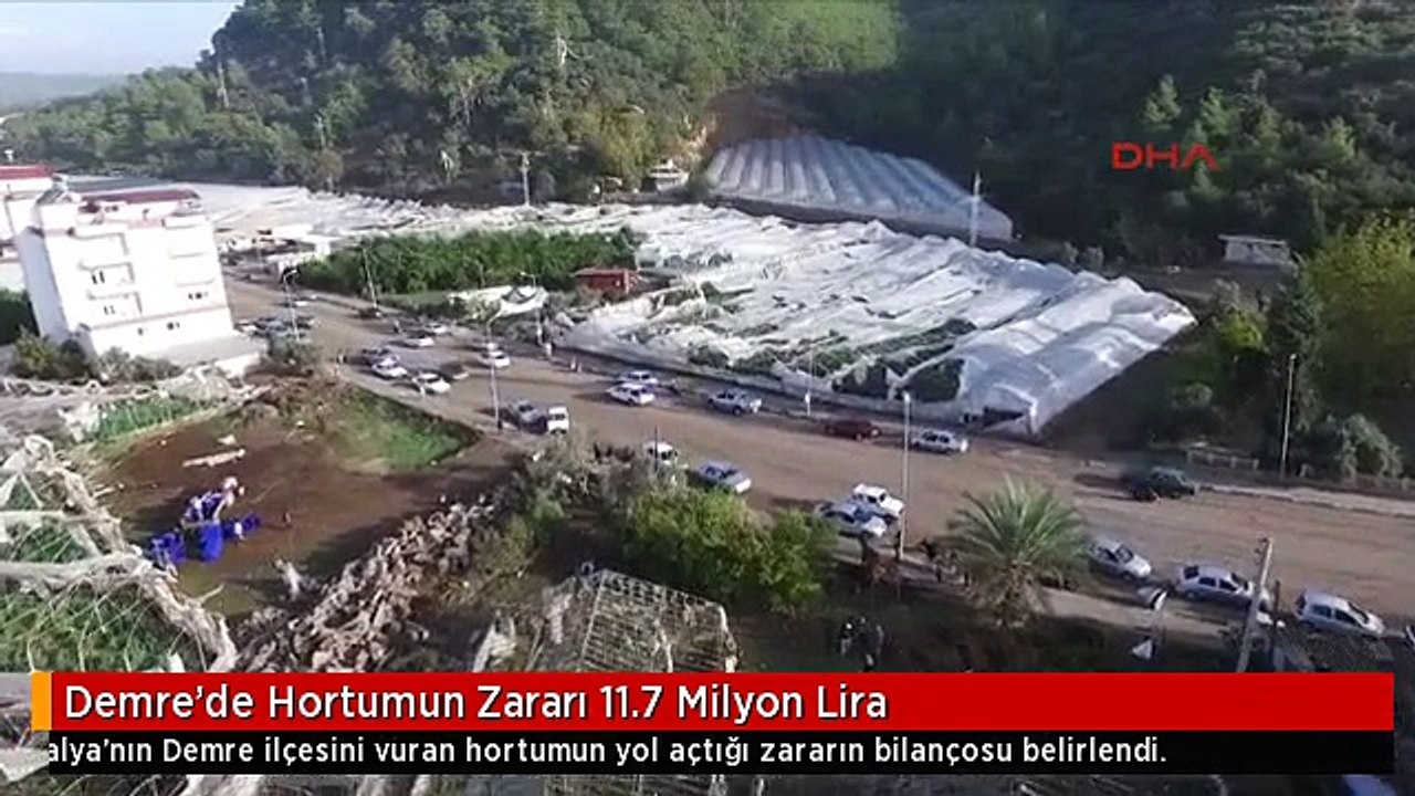 Demre'de Hortumun Zararı 11.7 Milyon Lira