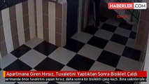 Apartmana Giren Hırsız, Tuvaletini Yaptıktan Sonra Bisiklet Çaldı