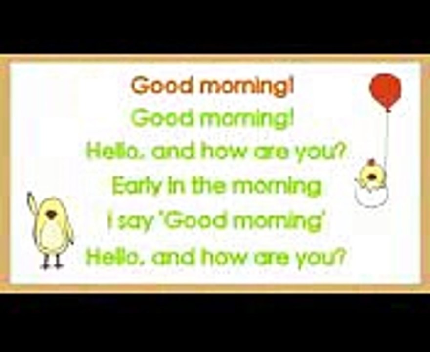 Good Morning Song for Kids (with lyrics)  The Singing Walrus (2)