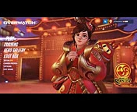 Mercy - Golden - Overwatch Lunar New Year Skin Spotlight (all intros, emotes, poses)
