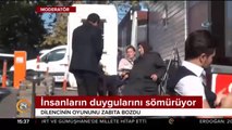 Dilencinin oyununu zabıta bozdu