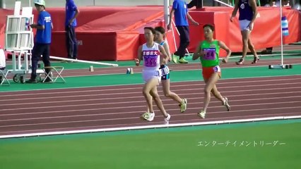 ユニフォームびしょ濡れ　水濠飛び越え　大学女子 3000m障害　colleg