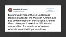 Trump Slams Marshawn Lynch After He Sits For US National Anthem, Stands For Mexico's