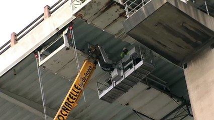 Le chantier en cours filmé par notre reporter François Déléna.
